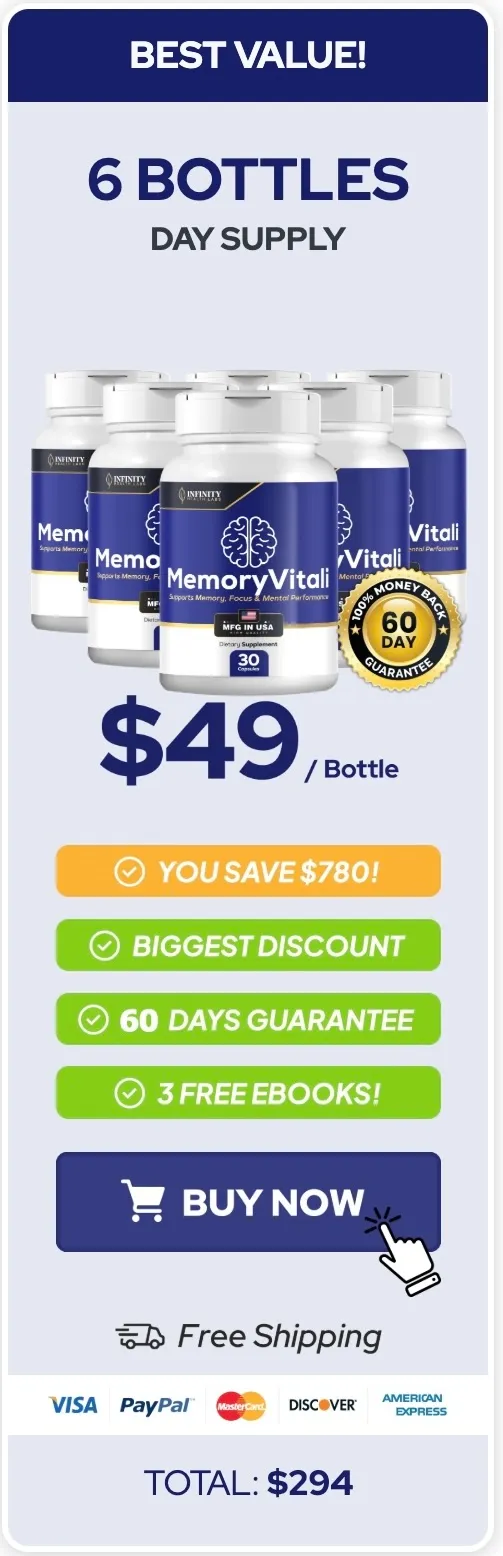 MemoryVitali 6 bottle pack best value